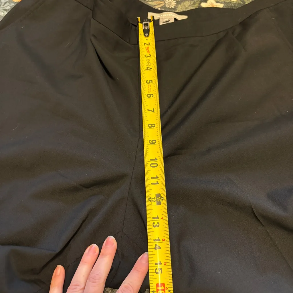 Ellen Tracy Wool Trouser Pants Women 20 Pleated Black Career Office Work Preppy - Image 3