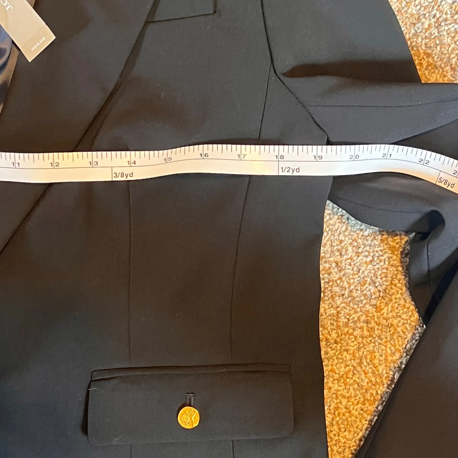 J. Crew Tollegno 1900 Italian Four Season Wool Women's Blazer. Black. 8 Tall - Image 4