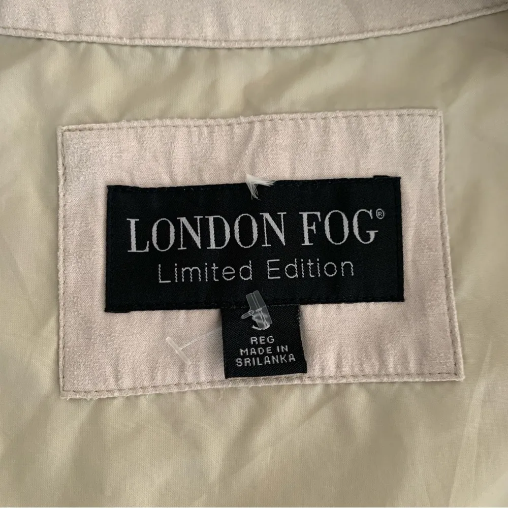 London Fog Limited Edition Beige Floral Zip Front Mock Neck Jacket Size Small - Image 11