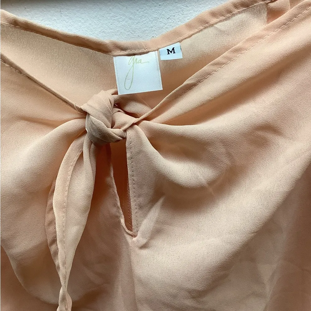 Gia Peach Sheer Pants Size M - Image 3