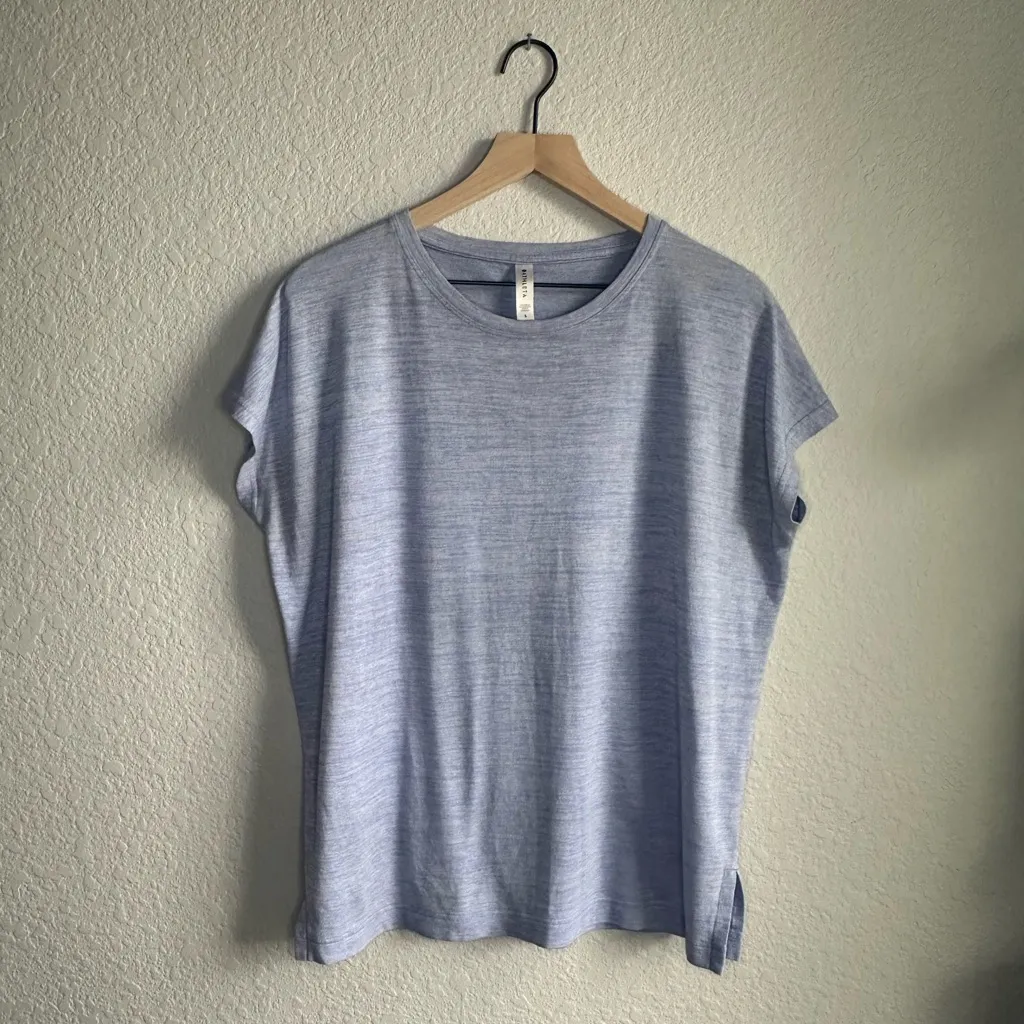🩵Athleta Heathered Blue Relaxed Breezy Tee T-Shirt - Image 2