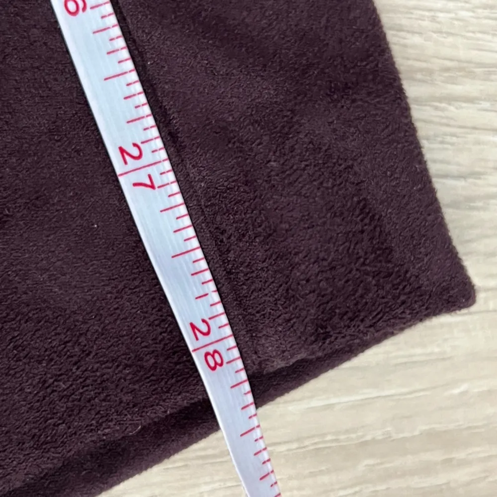 NWT J. Jill Wearever Faux Suede Slim Fit Pants | Rum Raisin Purple | Medium - Image 8