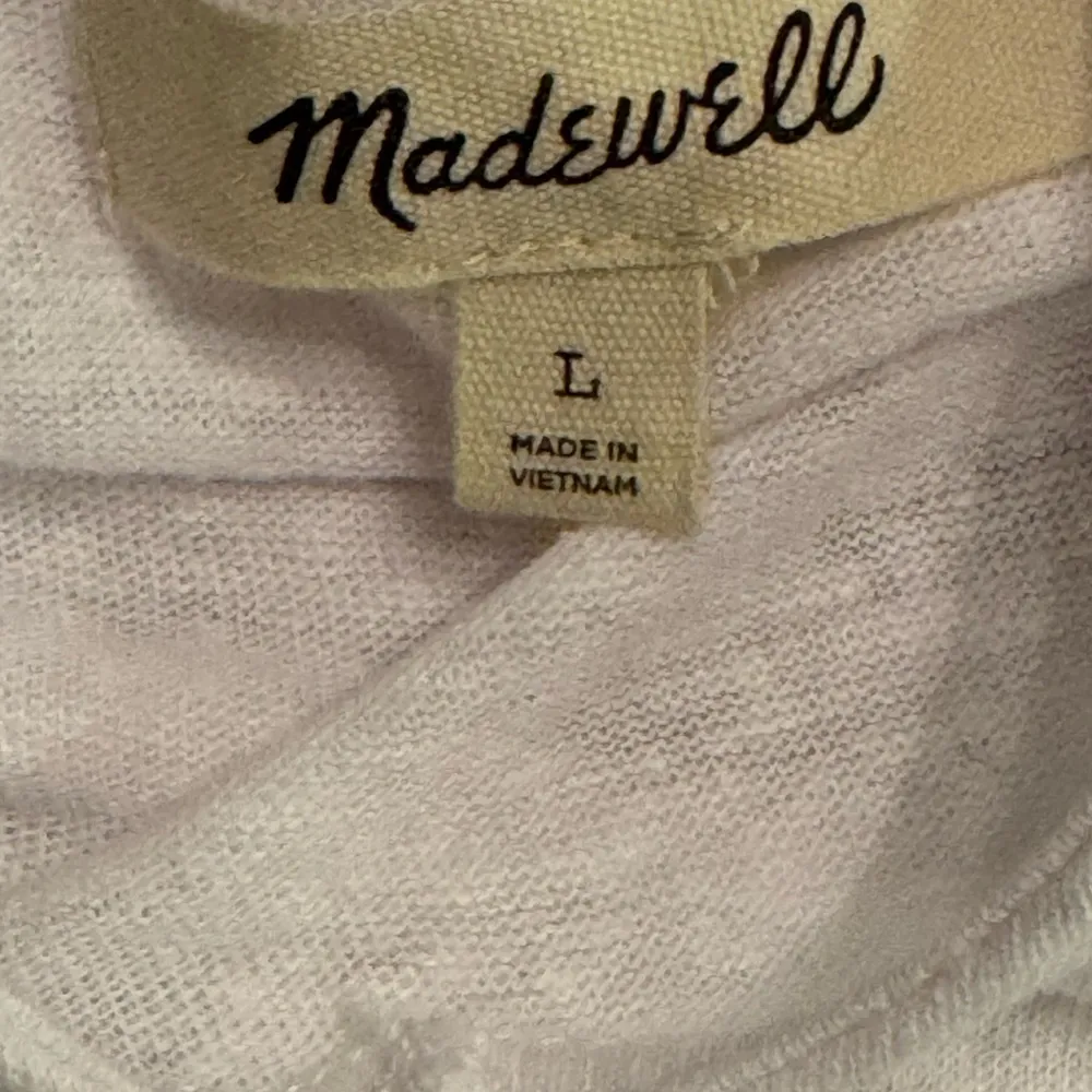 New Madewell Knotted-Strap Tank Eyelet White Sz L hand washed retail dust off - Image 9