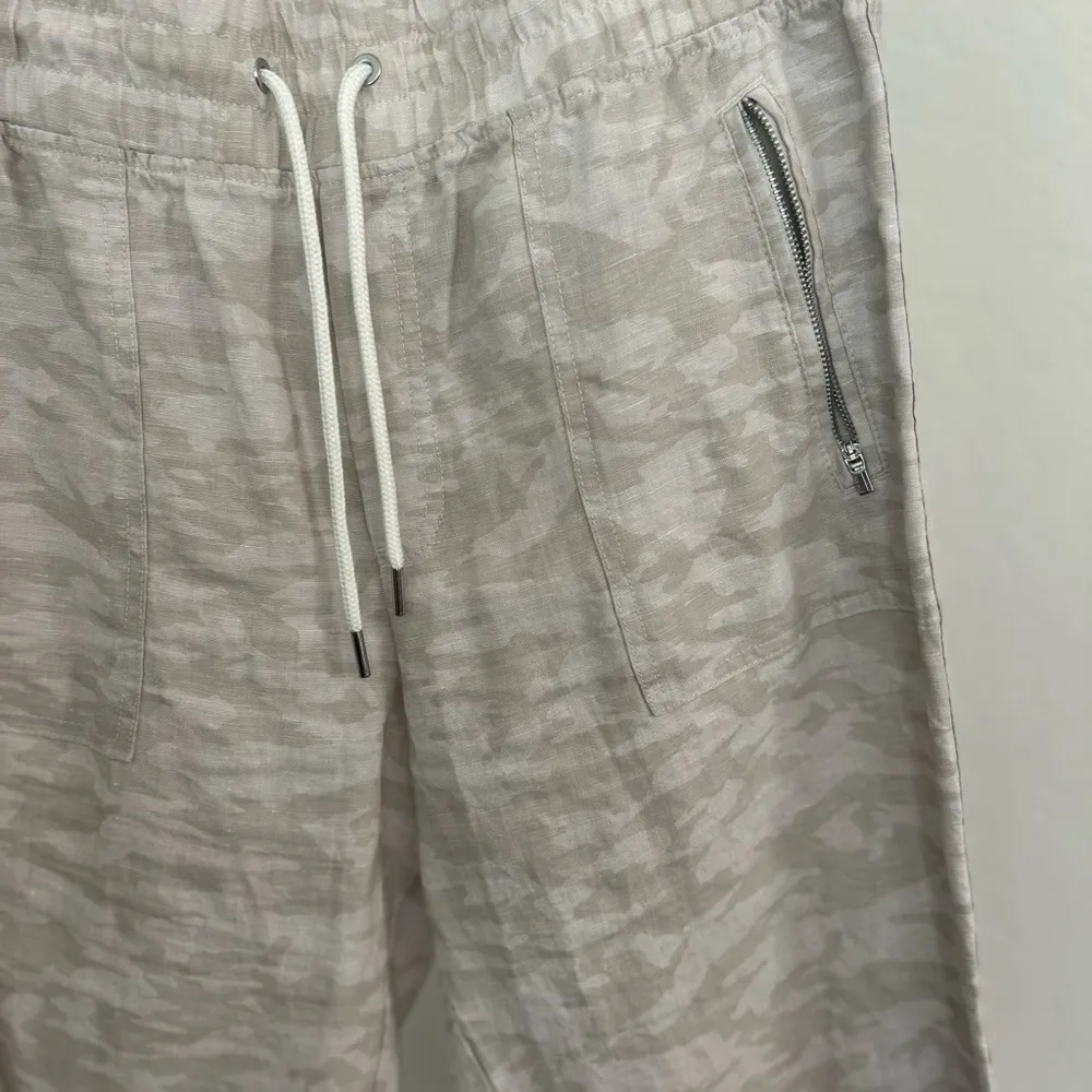Athleta Joggers Cabo Tide Linen Jogger Pants Camo Beige - Image 4