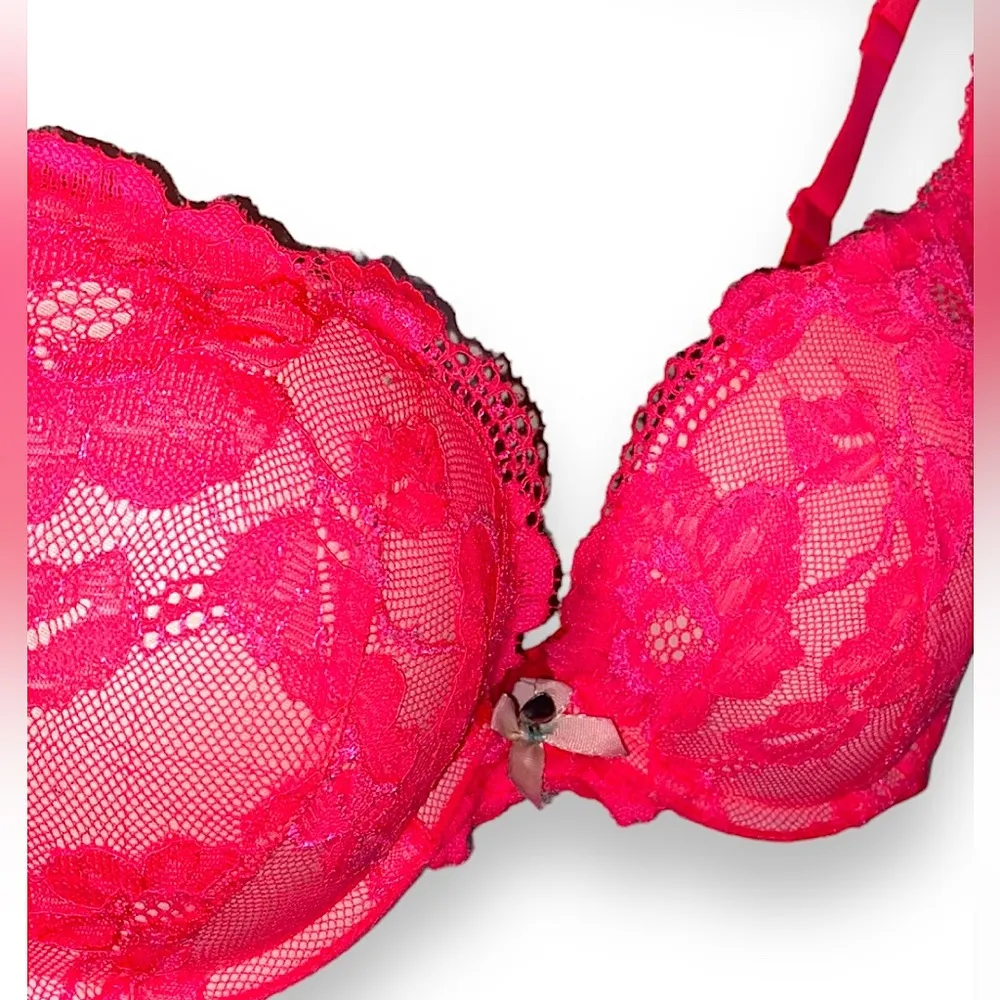 Victoria Secret push up neon pink bra 34 D - Image 3