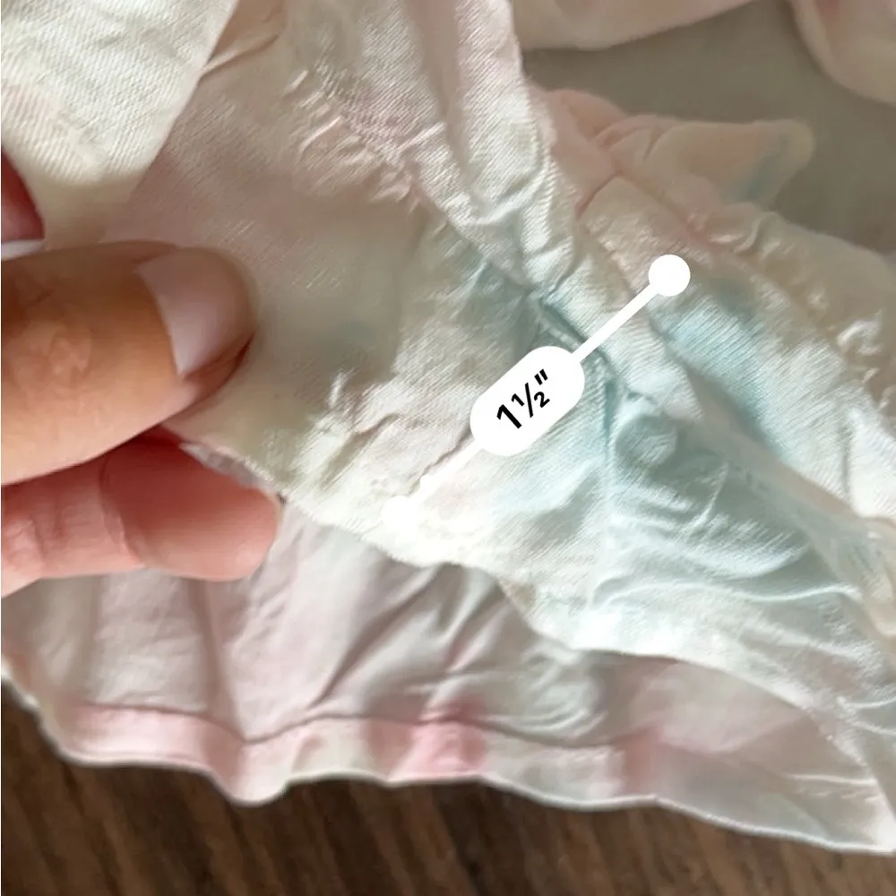 Kiwi and punch cropped tie dye pastel two piece short set Size M - Image 6