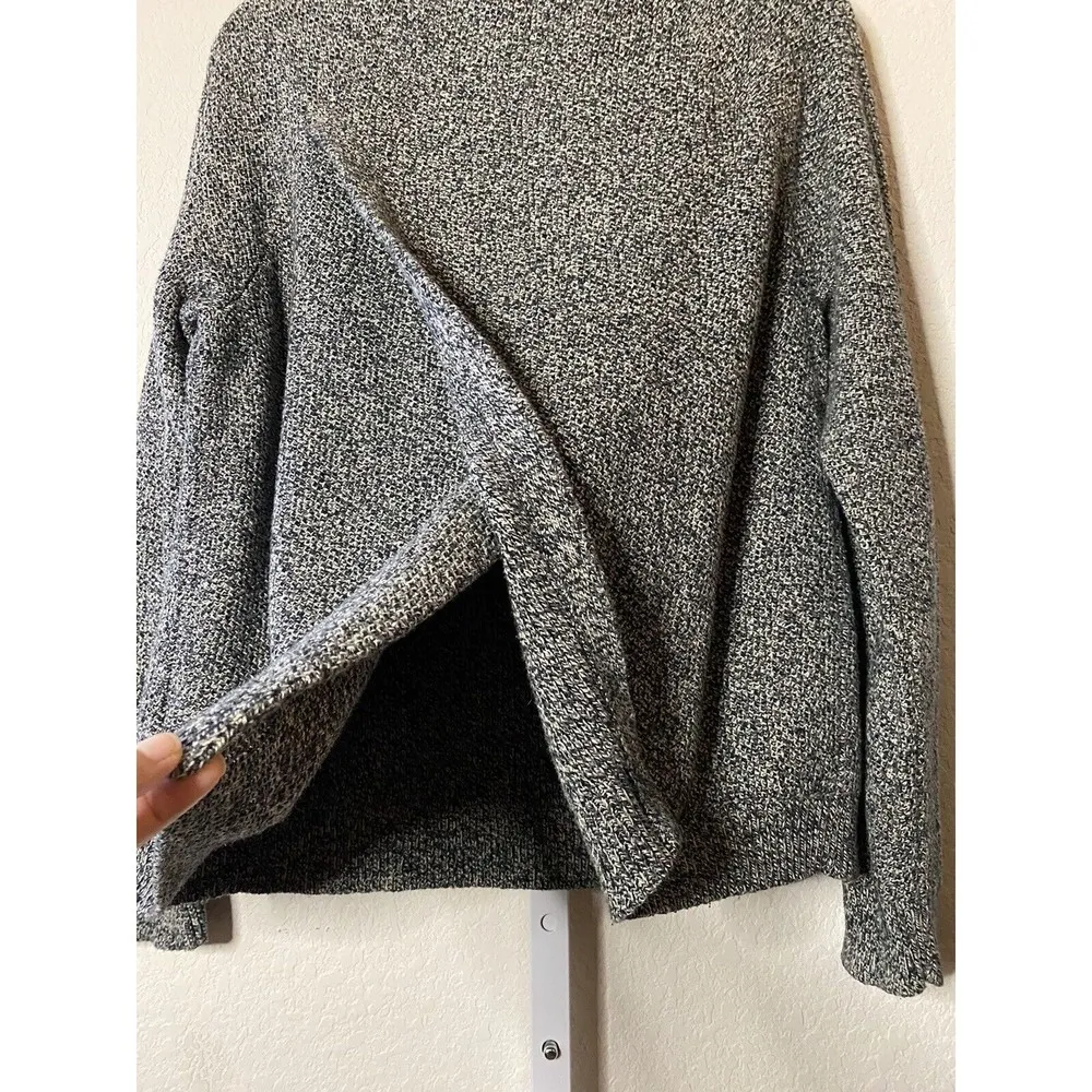 Madewell Marled‎ Black Province Cross-Back Pullover Sweater Sz L - Image 4