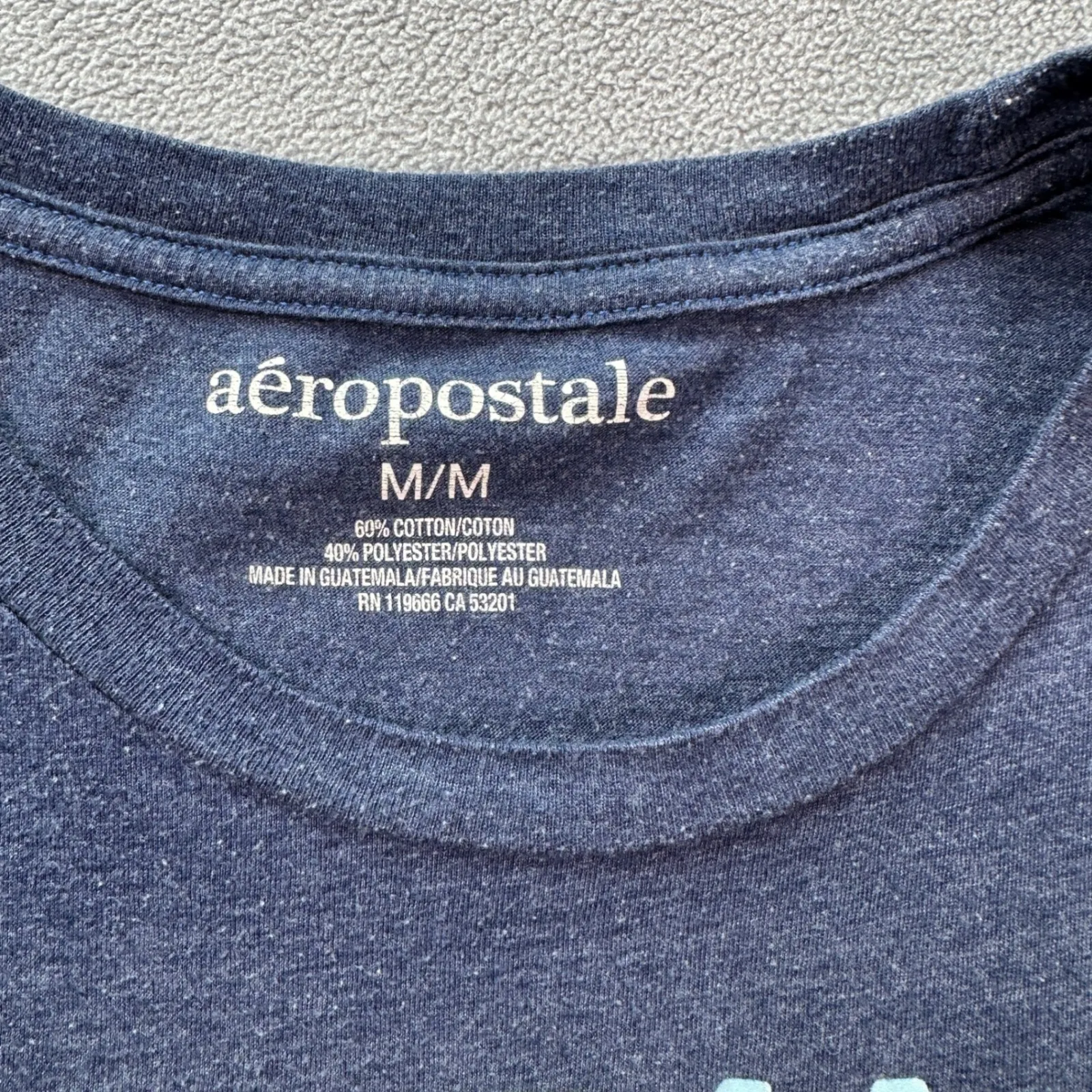 Aeropostale Womens T Shirt NY Surf League Champs Graphic Tee Navy Blue M Crew - Image 4