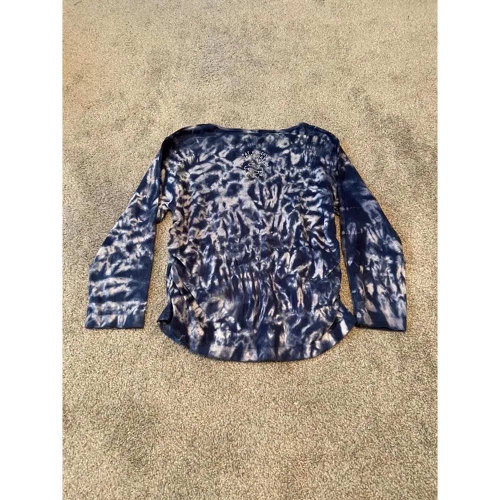 Harley Davidson women's top small‎ tie dye Blue - Image 4