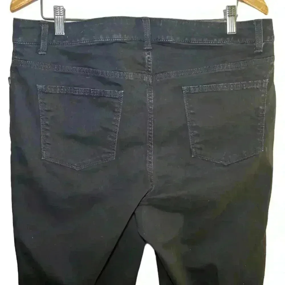 Talbots Woman Heritage Wide Leg Black Jean Size 14W - Image 4