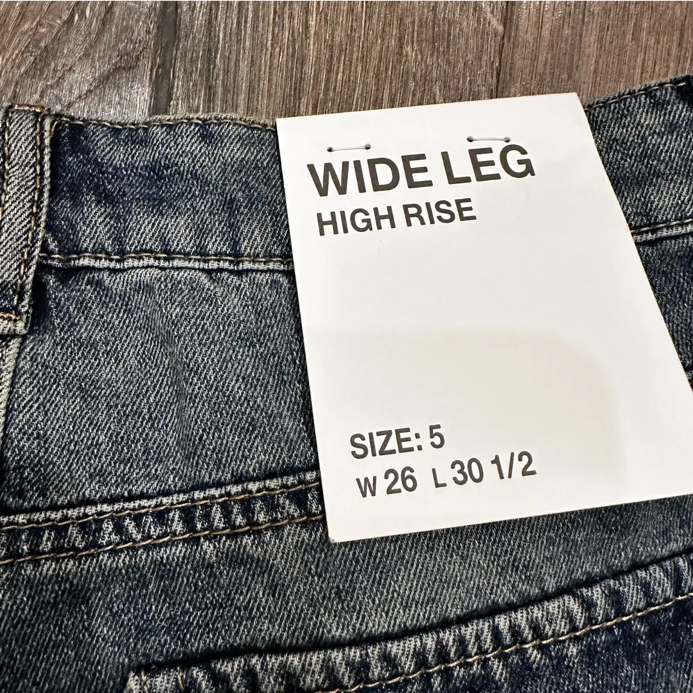 New Y2K Festival Wide Leg Women's 5 26 x 30.5" High Rise Jeans Streetwear Skater - Image 8