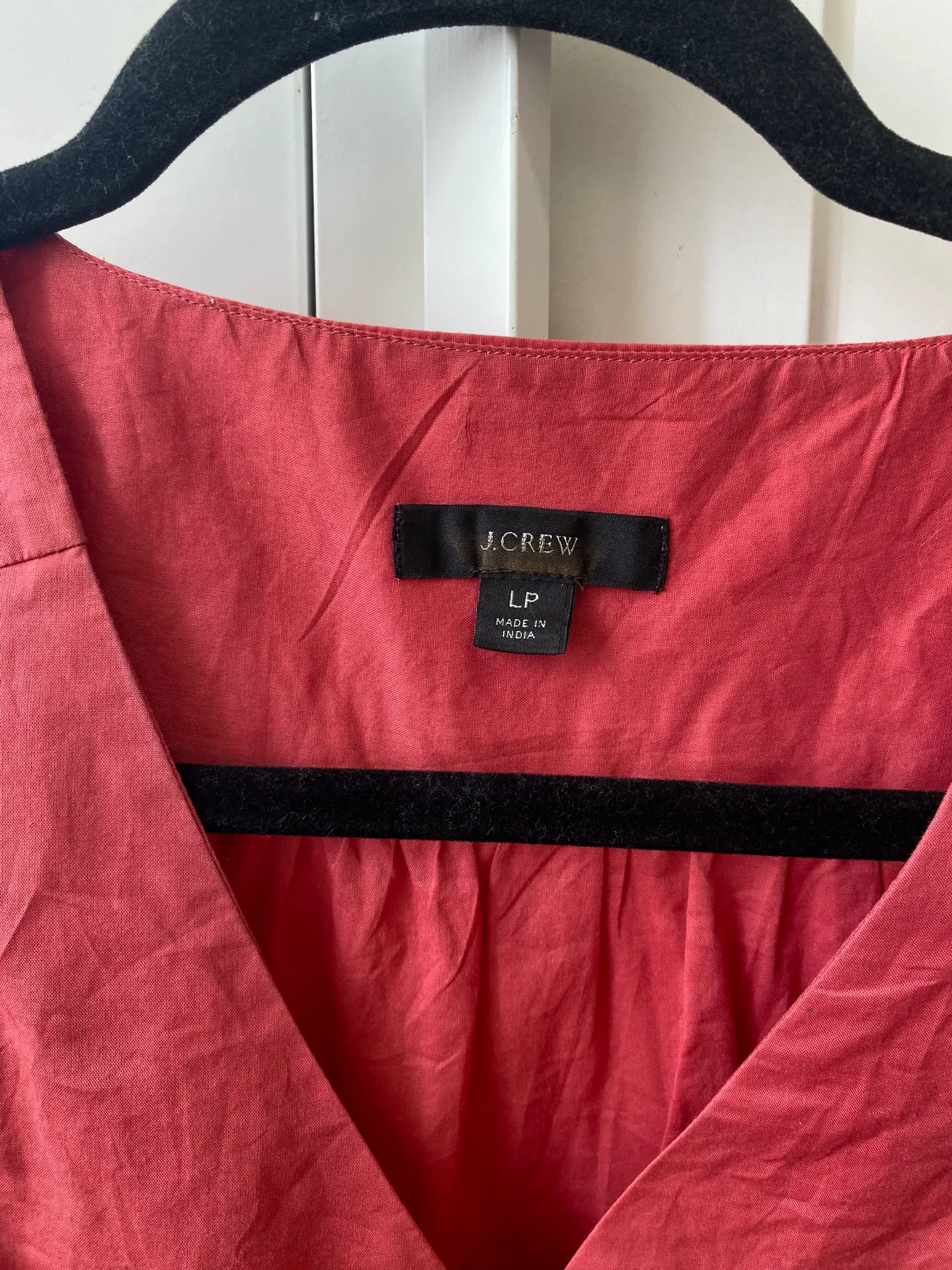 J. Crew Women's Flutter Sleeve V-Neck Coral Top size LP - Image 2