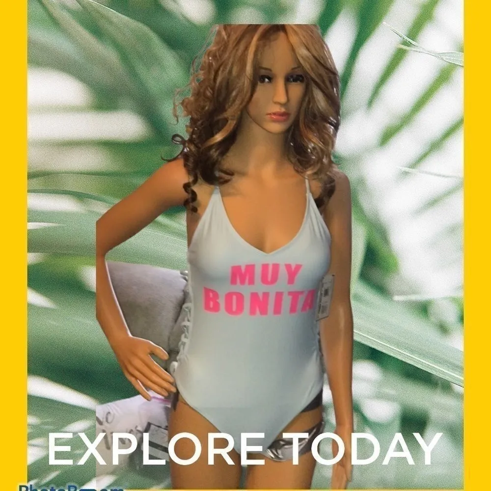 California Sun Bathing Suit Medium Women's NWT Blue - Image 5