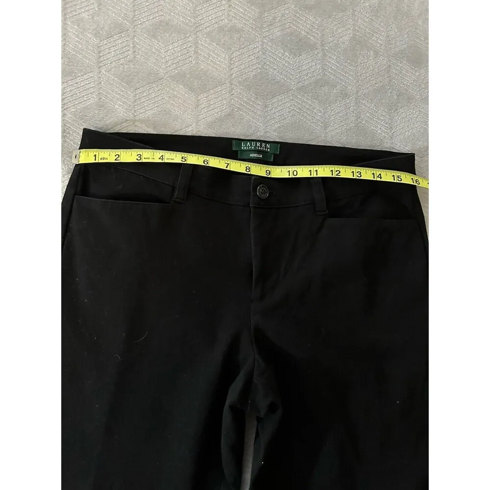 Lauren Ralph Lauren Adelle Black Trouser Pant Size 8 Stretch Professional Attire - Image 5