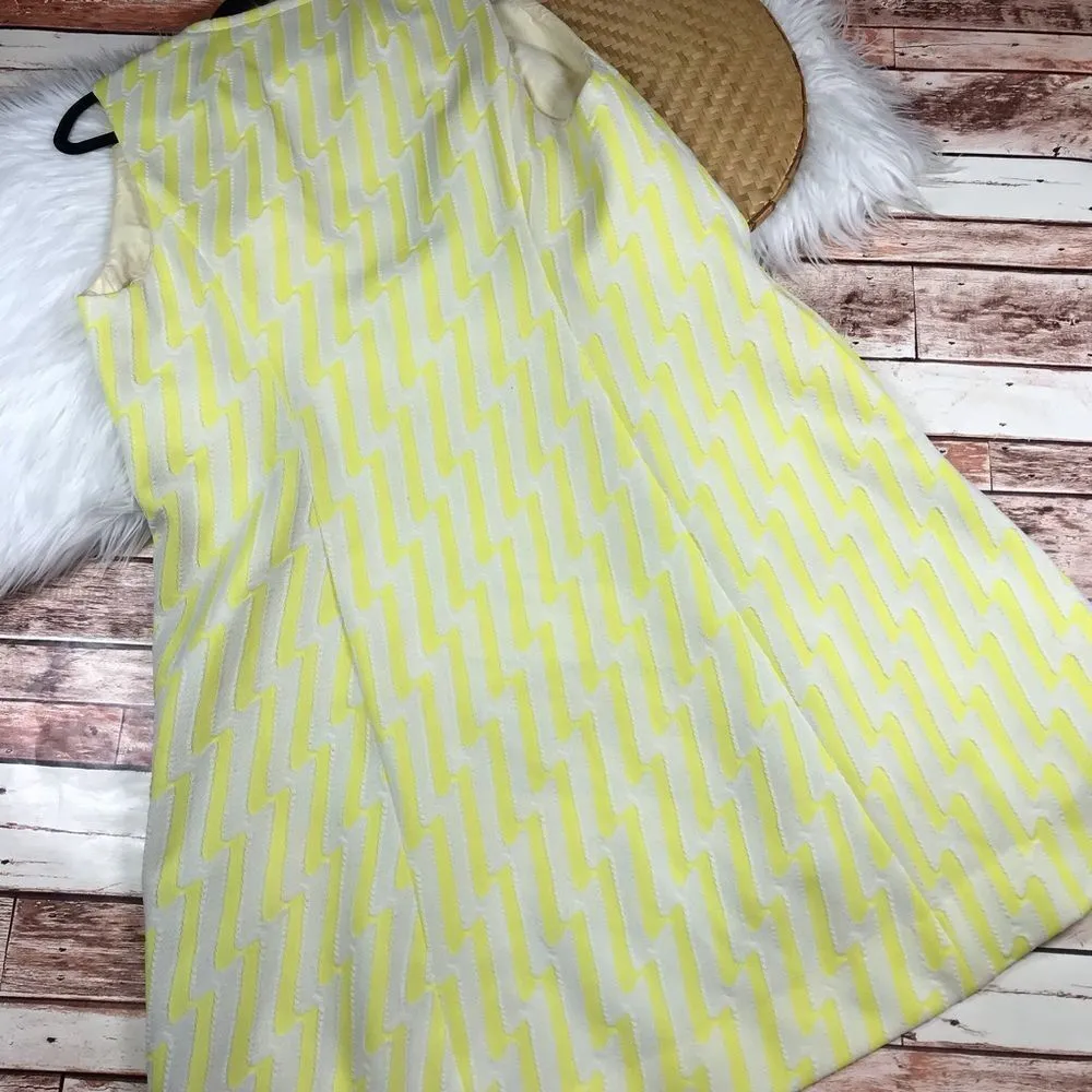 Vintage 1960’s Fred rothschild‎ yellow open front sleeveless jacket Size M - Image 6