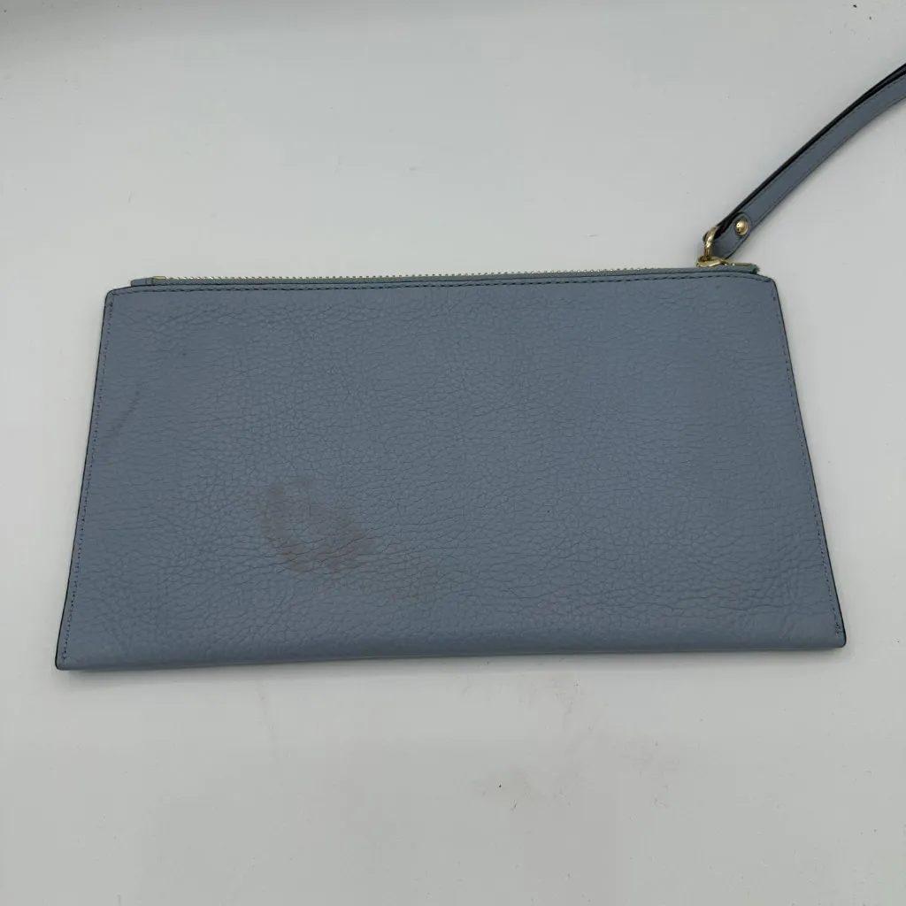 Michael Kors Jet Set Travel Large Pebbled Leather Wristlet Light Blue - Image 3