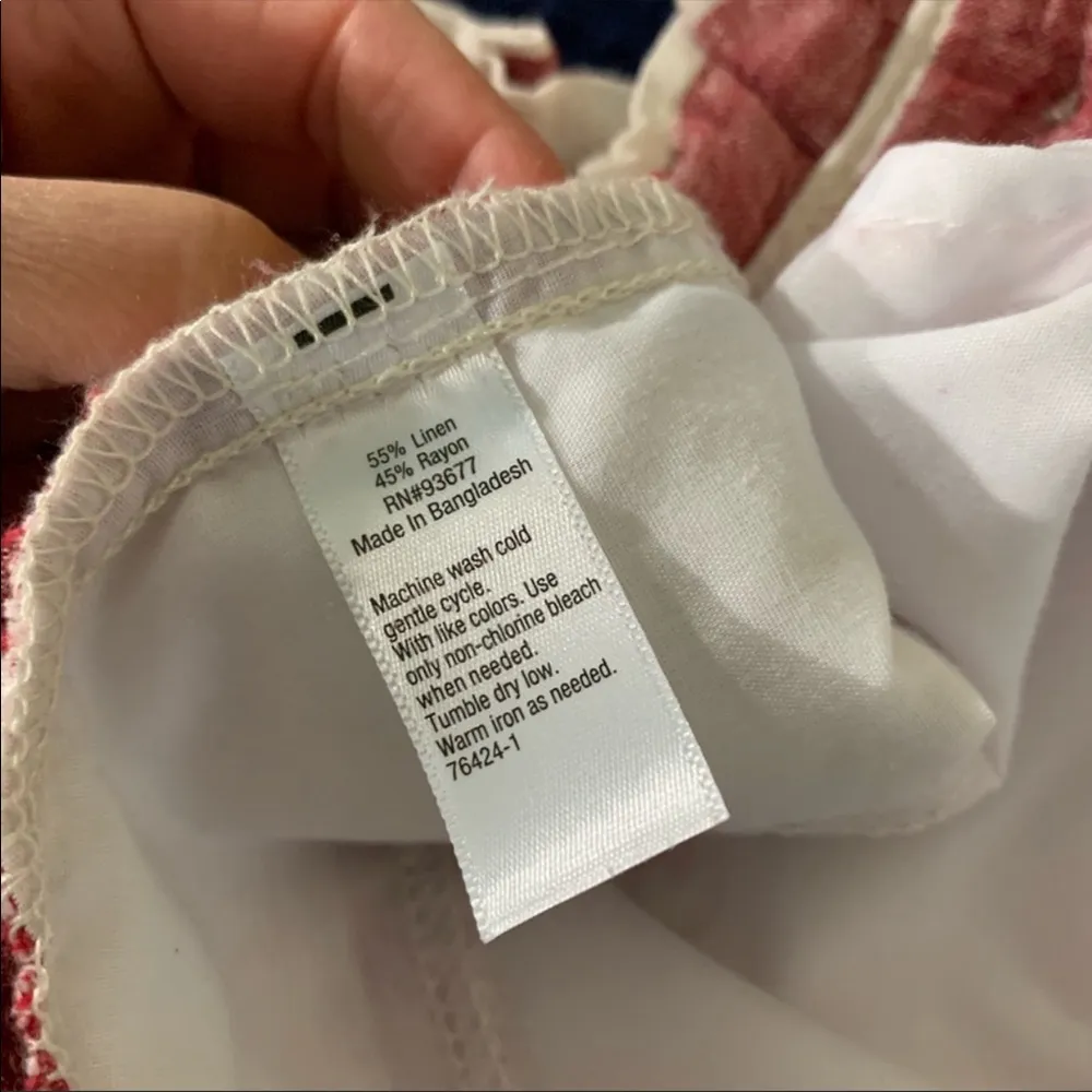 NWT a.n.a Stripped Linen Blend Skirt Size 2 - Image 2