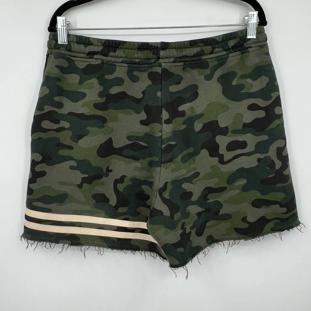 Sundry 🆕 NWT  Honey Stripe Camo Shorts Pine Raw Hem Pockets Drawstring Size Large - Image 2