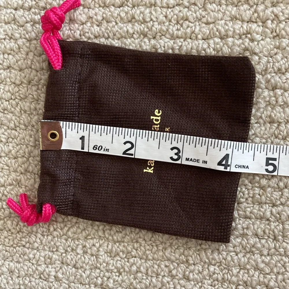 Kate Spade Mini Dust Bag Dusty Jewelry Holder Small 3.75” x 4.25” Like New - Image 4