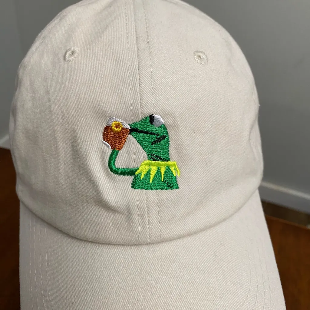 Embroidered Kermit the Frog‎ Hat Tan - Image 2