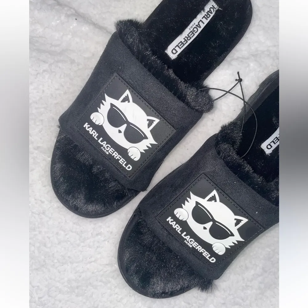 Karl Lagerfeld fuzzy cat slippers - Image 4