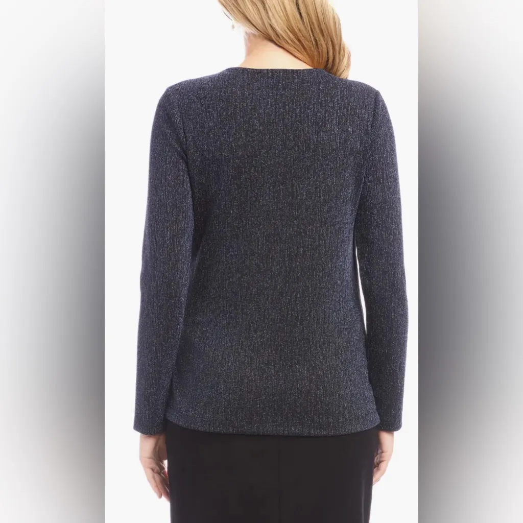 KAREN KANE Knit Side Drape Long Sleeve Sweater - Image 2