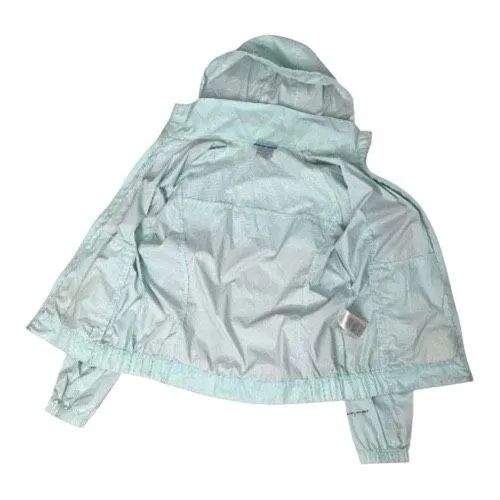 Columbia Women Hooded Rain Jacket Size M Light Blue Outdoor Jacket Zipper Front - Image 8