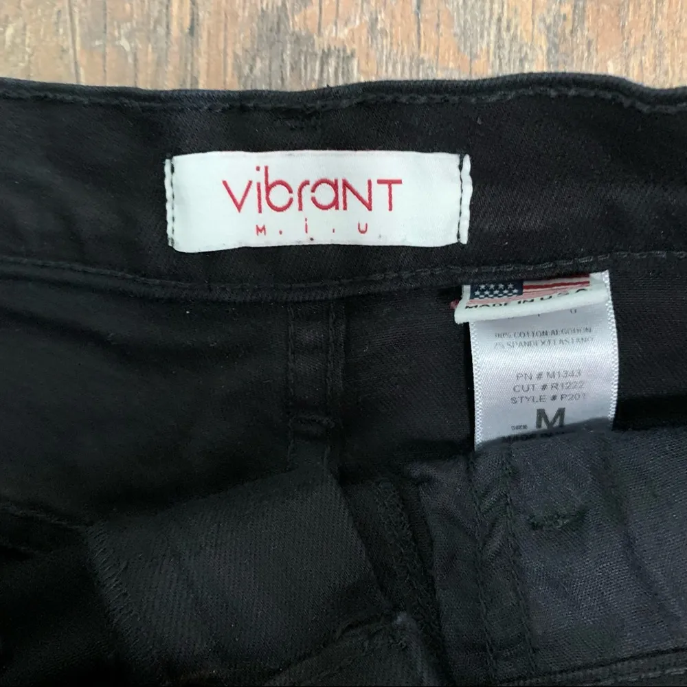 Vibrant Black Denim High Waist Cutoff Shorts - Image 4