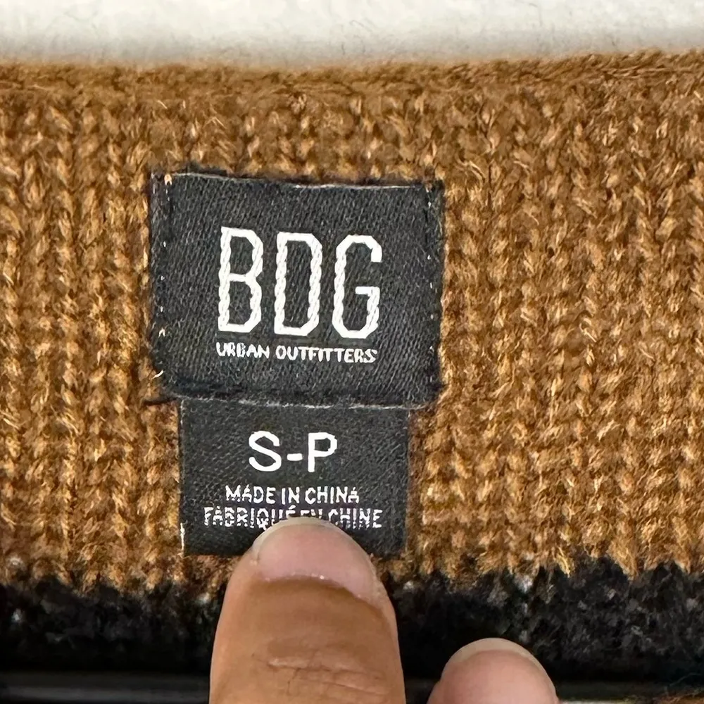 Bdg Urban Outfitters Stripe Star Intarsia Crop Grunge Sweater Women’s Sz S - Image 4