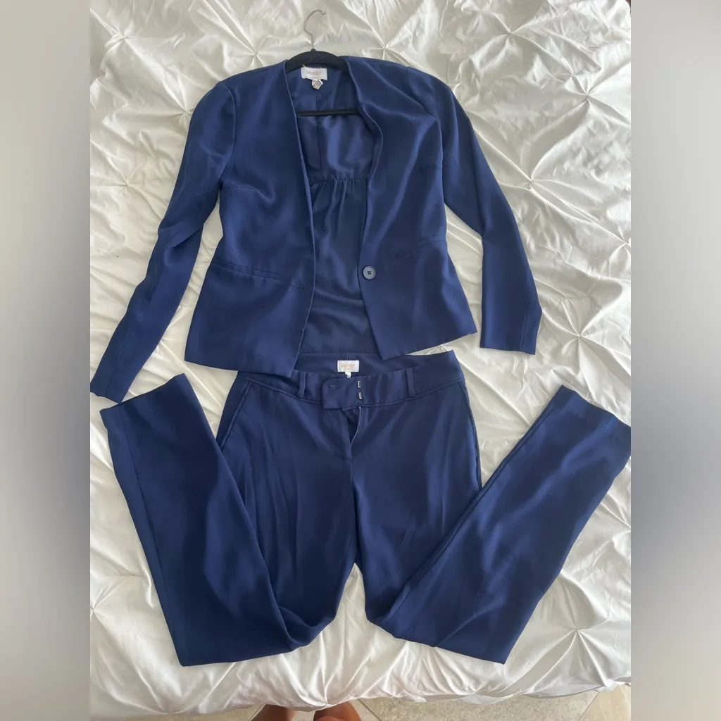 Laundry By Shelli Segal Navy Pantsuit - Image 2