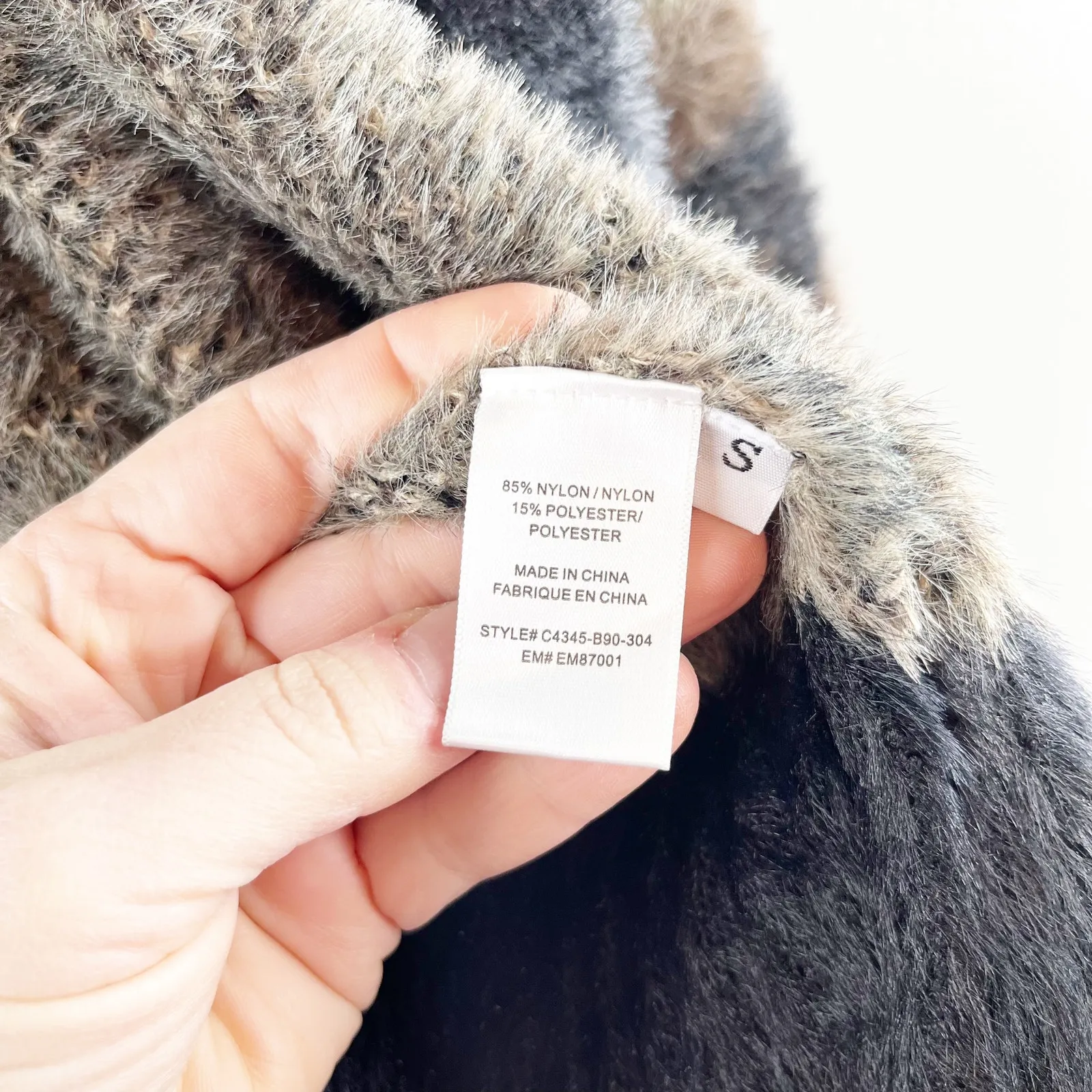 Cloth & Stone Camo Button Up Fuzzy Knit Cardigan Sweater Green Black Small - Image 5