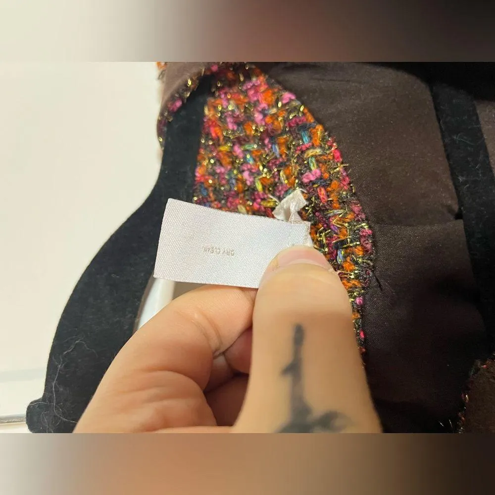 CHICO’s Rainbow Shine Vikey Jacket Glitzy Bling Vintage Golden Threads Size 1 - Image 16