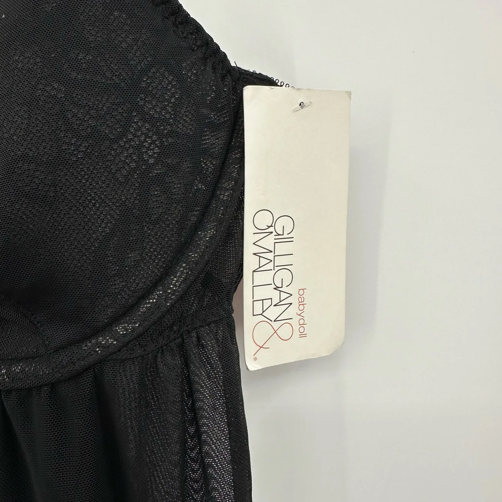 Gilligan & Omalley Intimates Size 2XL Black Babydoll Camisole‎ Underwire NWT - Image 5
