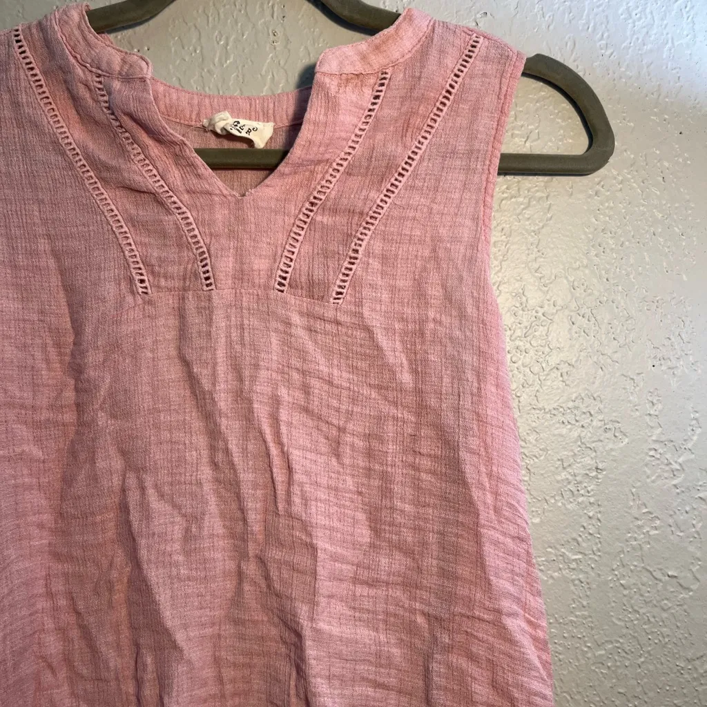 Ember Y2K Asymmetrical Bubblegum Pink Sleeveless Tank Top SZ S V - Image 4