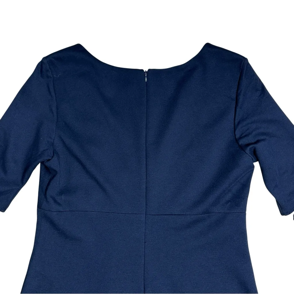 Bailey 44 Dark Navy Quarterdeck Ponte Fit and Flare Mini Dress Womens L - Image 5