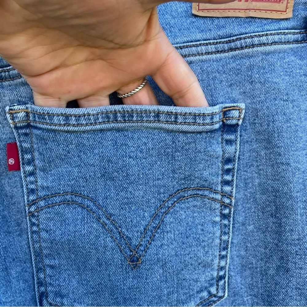 Levi’s‎ Womens Jeans Denim High Waisted Crop Flare Light Wash Stretch Plus 18 - Image 8