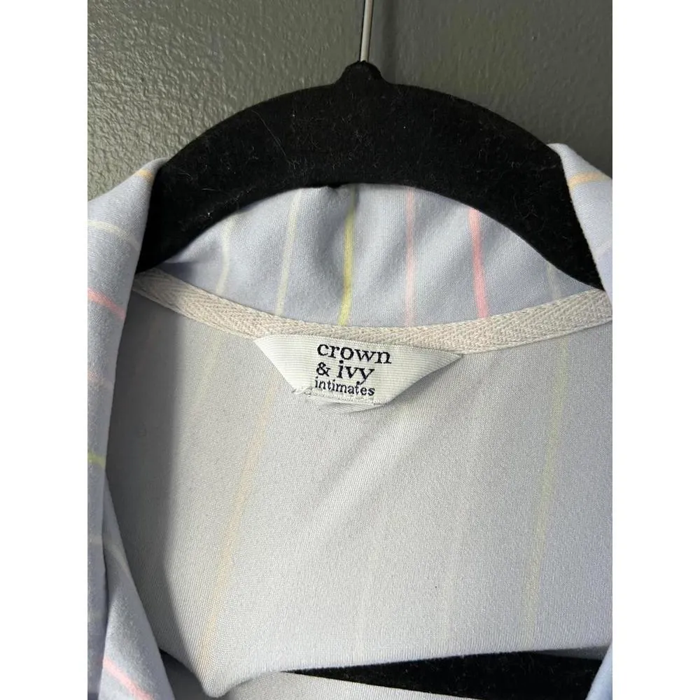 Relaxing Baby Blue Striped Pajama Set by Crown & Ivy size 1X - Image 8