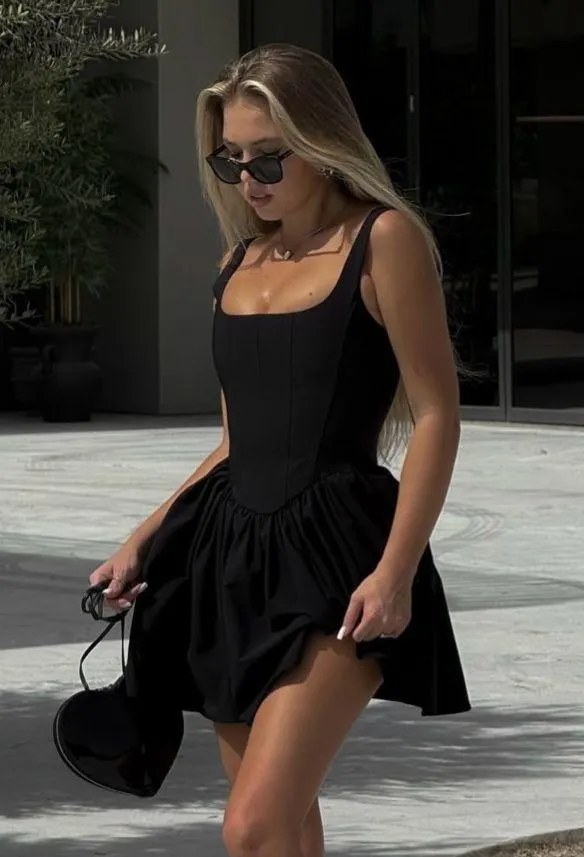 Zara dress mini corset inspired ruffled balloon bodycon summer cocktail wedding - Image 7