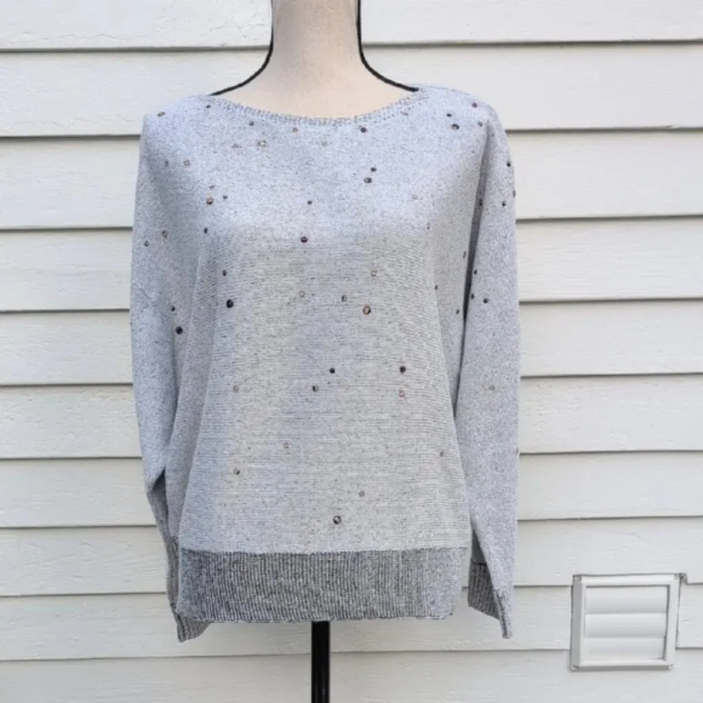 Nic + Zoe Falling Stars Embellished Sweater | Nic + Zoe Kimono Sleeve Sweater - Image 2