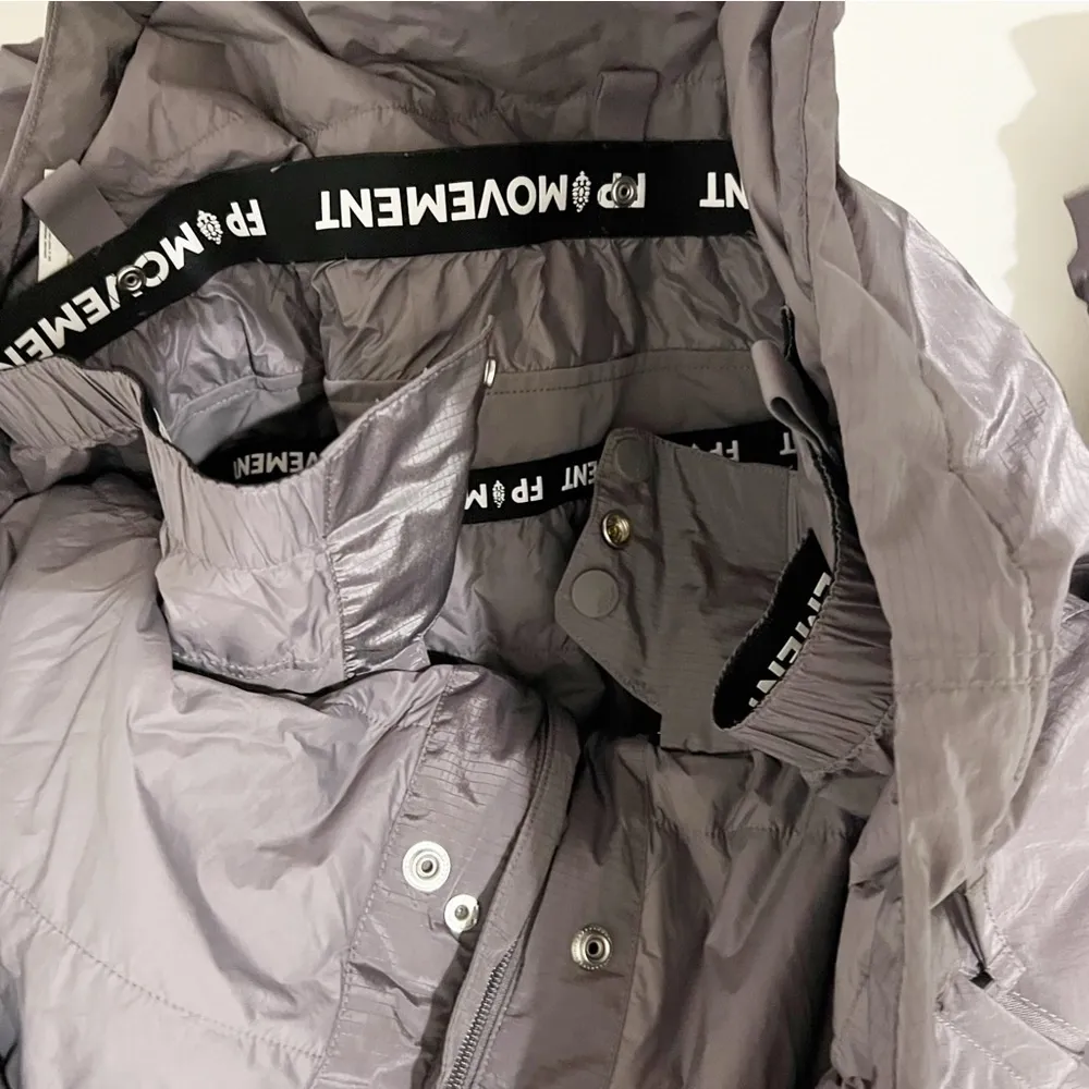 NWT Free People Lift Love Jacket Coat Gray Belted Snow Size Large L - Image 11