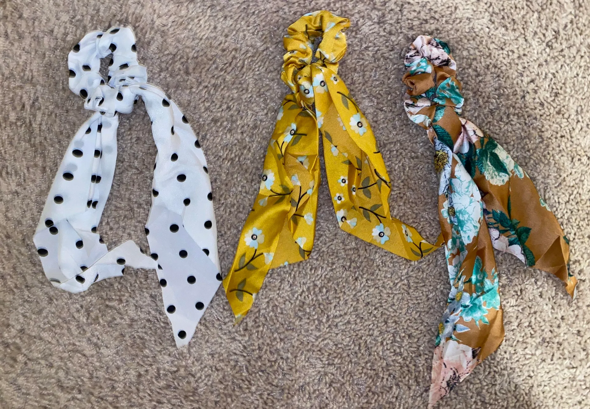 Silk / Satin Scrunchy Scarf Set - Image 2