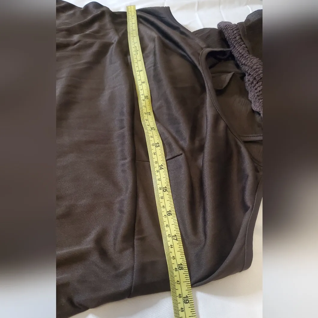 Matherhood Brown Sleeveless Crochet Top Size:L - Image 4