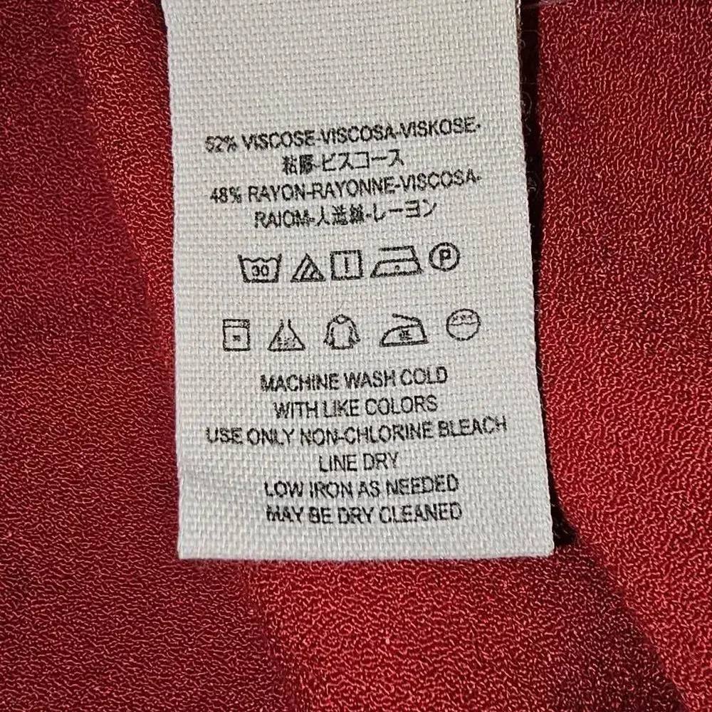 Free People Womens Red Black Polka Dot Shirt‎ Dress Small - Image 5