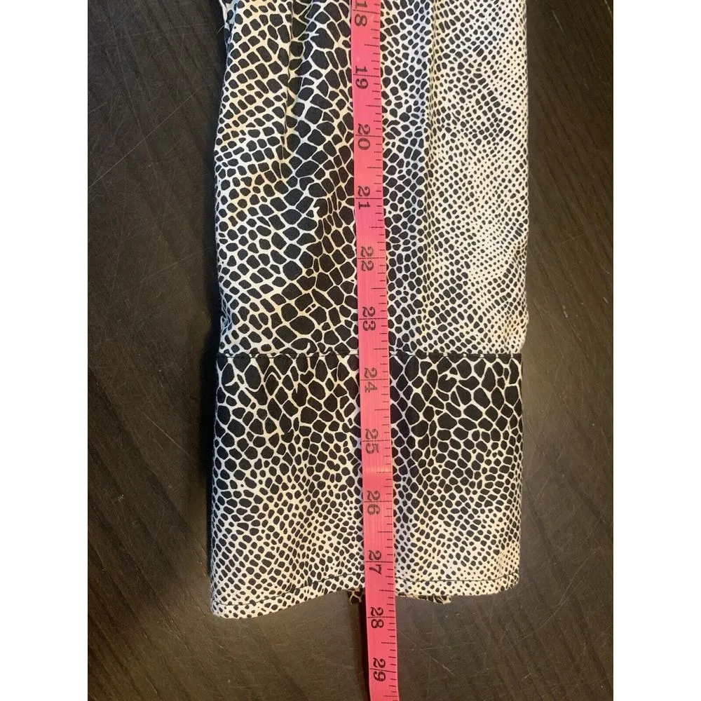 Harve Benard Animal Print‎ Blouse Womens XL Snake Office Mob Wife Preppy Chic - Image 11