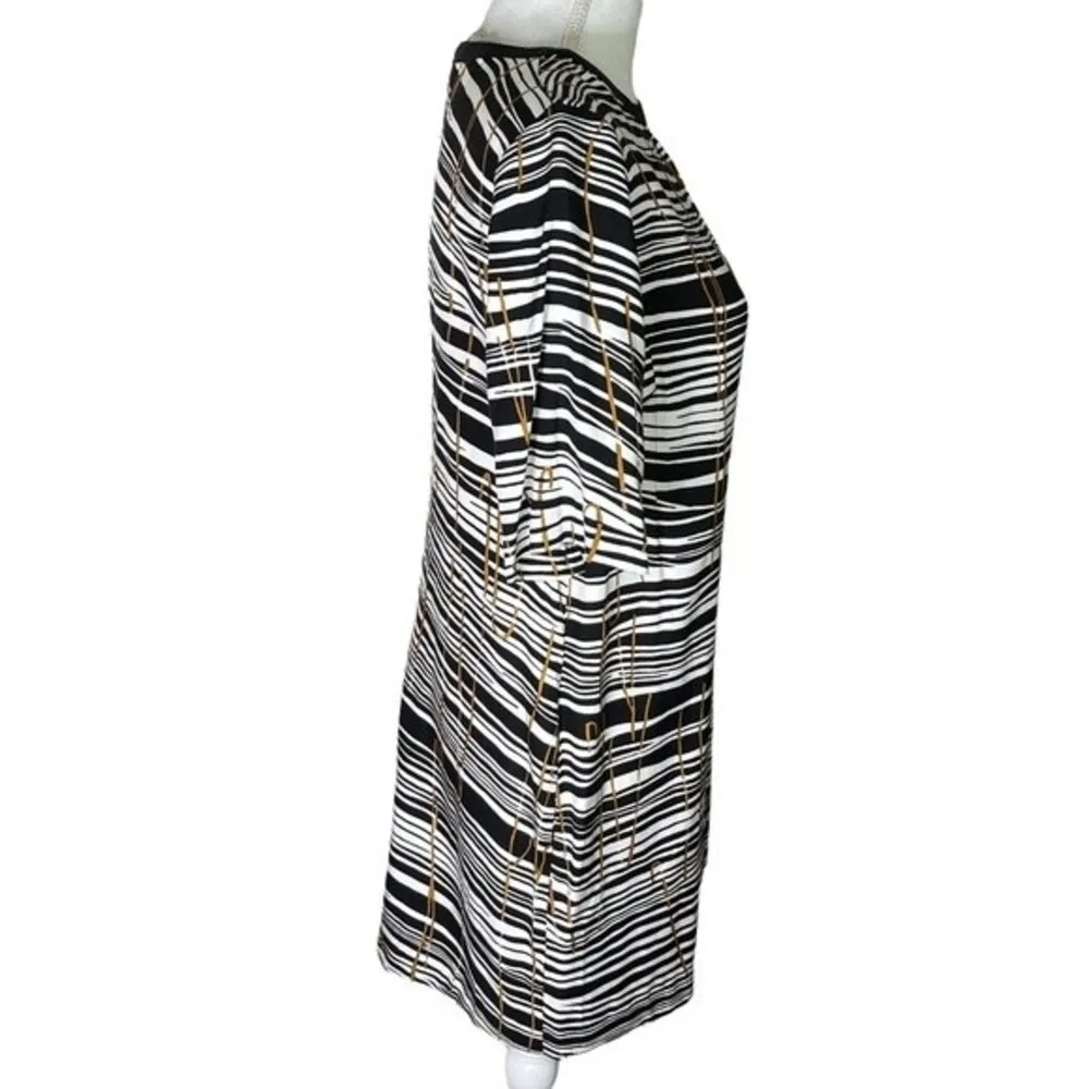 Hobbs London NWT Carla Shift Dress Women’s Size 6 Black White Mini Workwear - Image 8