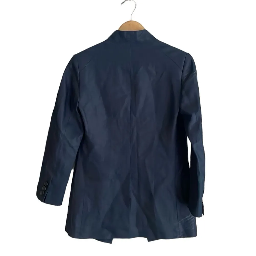 AYR  Coup Blazer Navy Linen Notched Long - Image 3