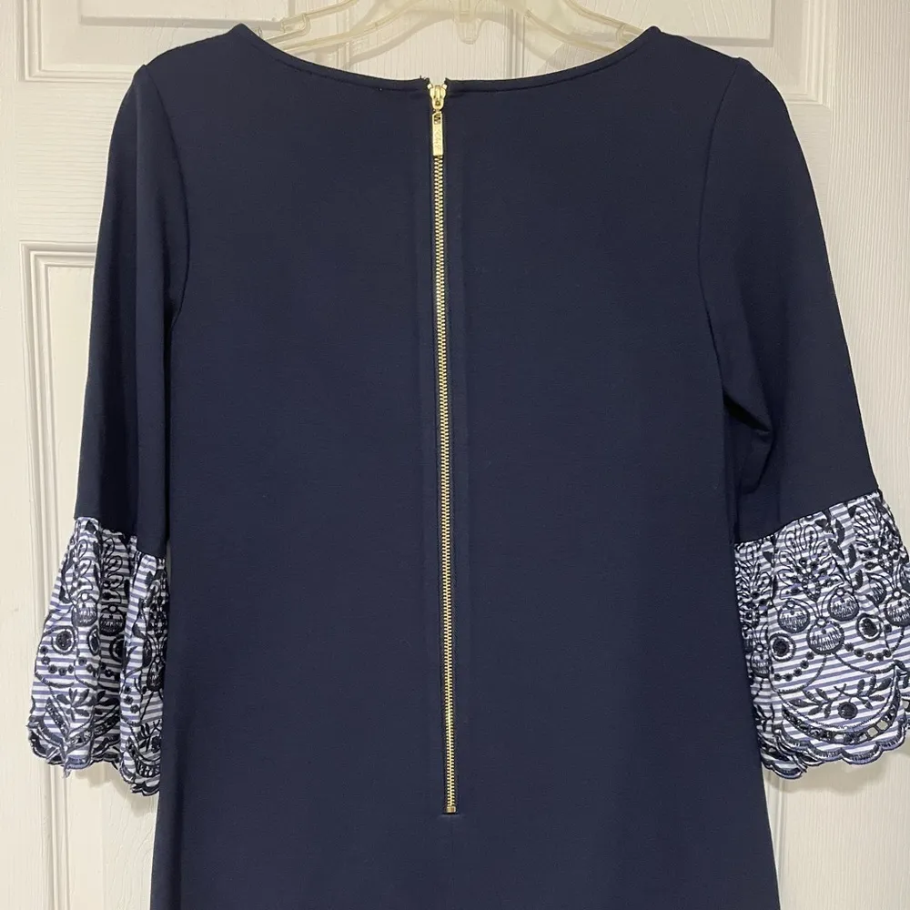 Eliza J Eyelet Sleeve Dress - Image 5