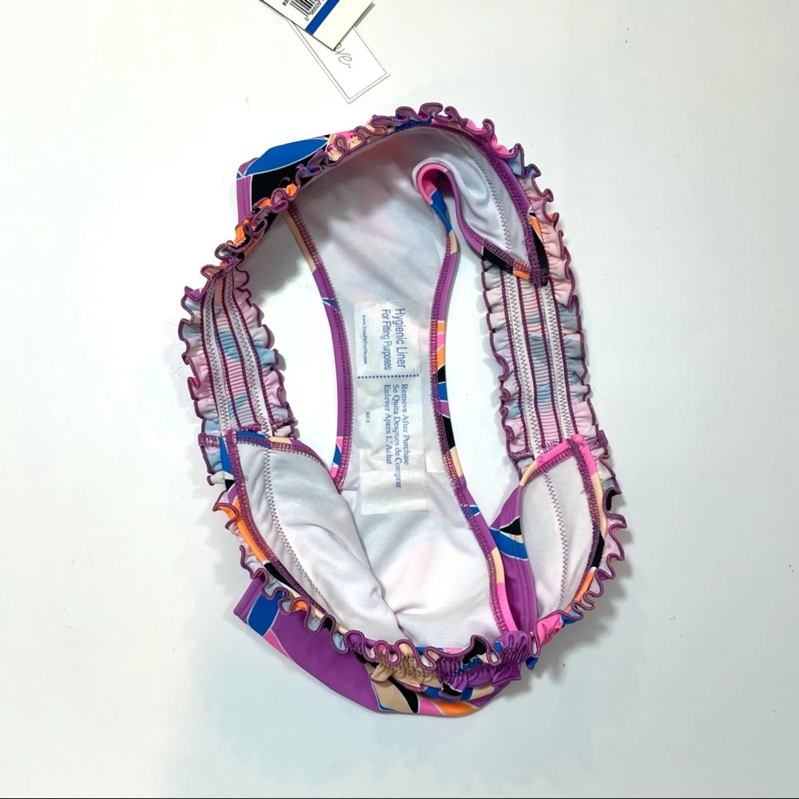 Salt+Cove smocked multicolor bikini swim bottom Purple Size XL - Image 7