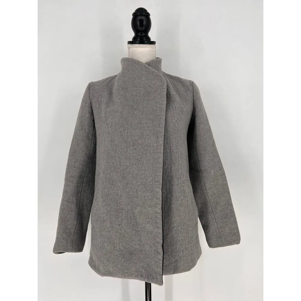 Theory Naomo Virgin Wool-Blend​ Jacket in Charcoal Light Heather - Image 3