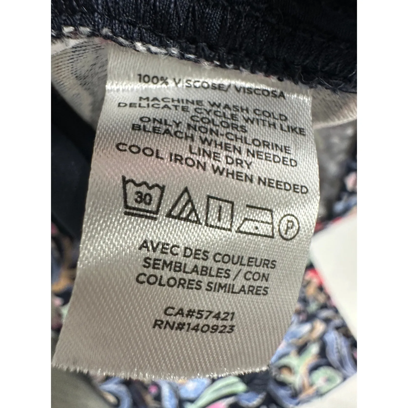 Loft Blue Floral Wide Pant Cropped Pants Size S Pull On Stretch Career Office - Image 7